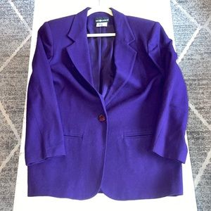 Sag Harbor purple wool blazer